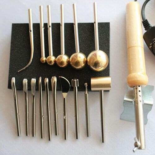 220V Double Layer Inner Core Bronzer Set 17 End Hot Float Leather Carving Tool Making Video Course