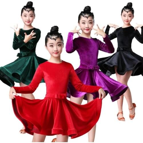 8Colors Childrens Day Latin Dance Dress Kids Dresses for Girls Cha Cha Rumba Samba Jive Vestidos Dance Costume Ballrom Dancing