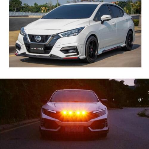 Car Accessories Grille Light Lamp For nissan Almera Cube GT-R Interstar frontier kicks cargo passenger nx sentra titan versa