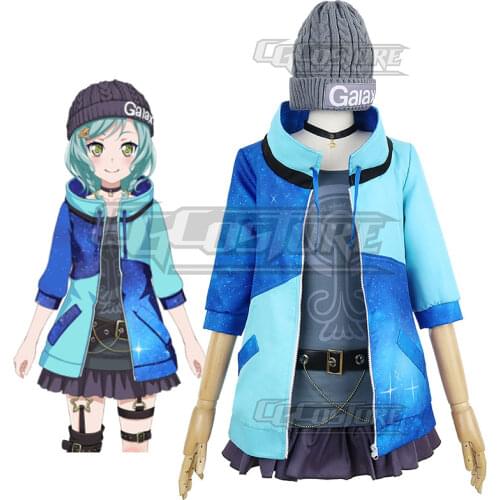 Bang Dream! Hikawa Hina Cosplay Costume Anime Game Pastel*Palettes Uniform Hat Christmas Halloween Free shipping CG987CZH