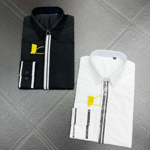 Brand business male Dress Shirt Plus Size Cotton Shirts For Men Casual Slim Chemise homme Long sleeve Solid Camisas masculina