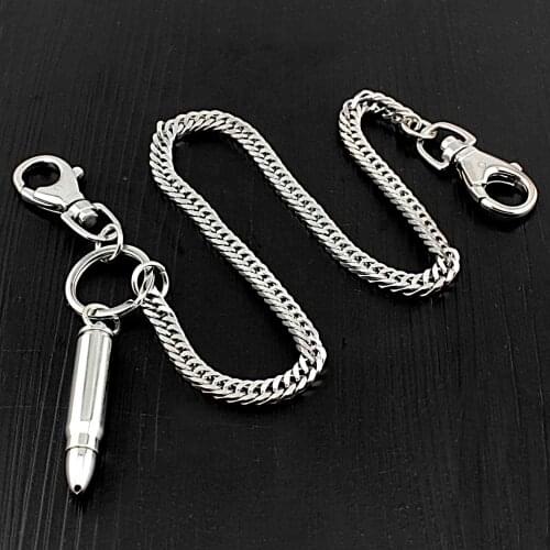 Never Fade Stainless Steel Wallet Chain Bullet Pants Jeans Key Chain
