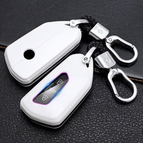1pcs ABS Key Fob Cover Case for 2020 VW Golf 8 ID.3 ID.4 Tarraco - Ateca Seat Leon MK 4 Skoda Octavia Smart Key Protective Shell
