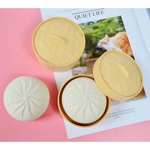 1Pcs Steamed Stuffed Bun Simulation Steamed Dumplings Decompression Toy For Children Adults Stress Relief