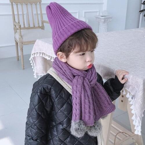Children Scarfs Misha and Puff Toddler Boys Girls Knit Scarf with Hat Baby Keep Warm Winter Accessories luxury Brand Blanket