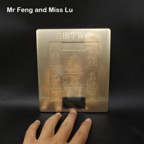 Huarong Road Pure Brass Metal Puzzle Game Copper Model Brain Teaser Mind Intelligence Toys For Children