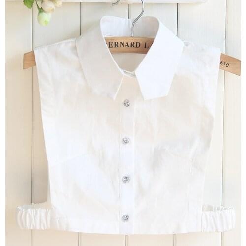 Cotton Collar Woman Detachable Shirt Doll Vest Bouse Designer Tunic Slim Fake collar for Sweater Feminia Accessories Faux cols