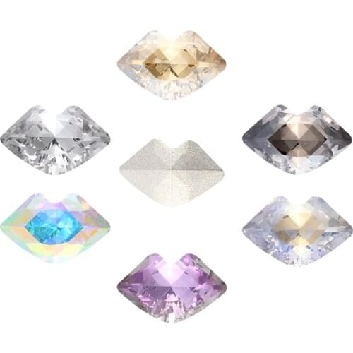Astrobox K9 Lip Stone Sewing On Crystal Stone Beads High Quality Pointback Lip K9 Crystal Rhinestone DIY Clothing Accessories