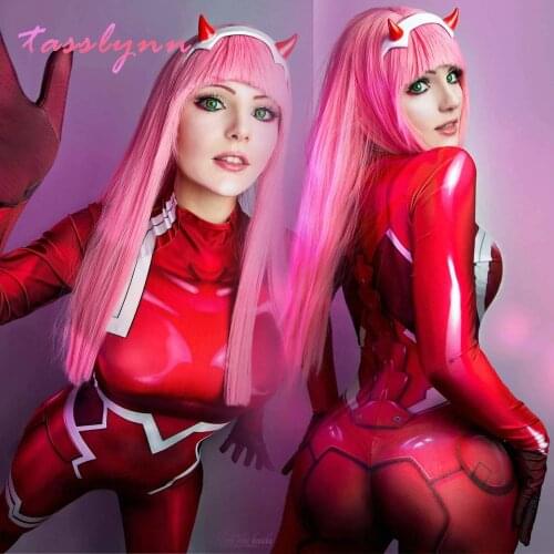 2020 Anime DARLING In The FRANXX Cosplay Costume Jumpsuits & Rompers Spandex Halloween Costume for Women