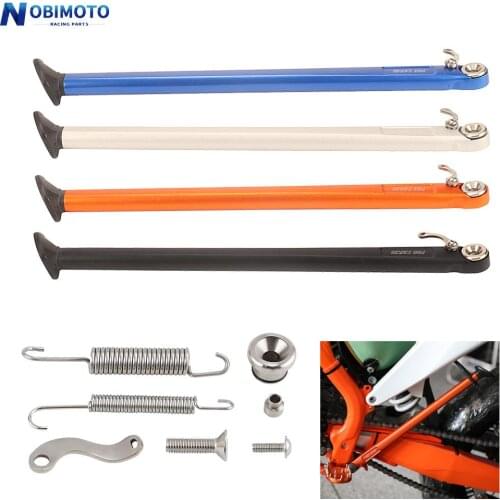 CNC Motorcycle Alloy Forged Parking Side Stand Kickstand+Spring Fit For KTM125-500 EXC EXC-F EXCF Six Days XC XCW XC-W XCW TPI