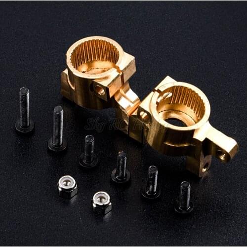 2PCS Brass Heavy Duty Weights Front Hub C Base Counterweights for Axial SCX10 II 90046 1/10 RC Crawler Car Truck Parts
