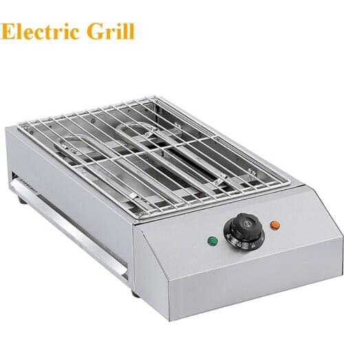 Commercial Bench Electric Grill Stainless Steel Smokeless BBQ Grilling Machine Barbecue Machine 2800w EB-280