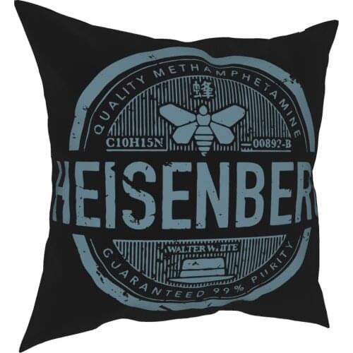 Heisenberg Breaking Bad Pillow Cover Decoration Walter White Hank Cushion Cover Throw Pillow for Sofa Double-sided Printing