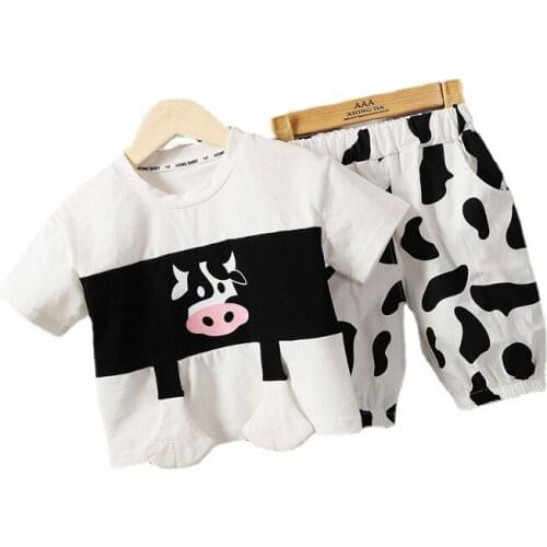 2021 New Children Clothes Summer Baby Boys Clothing Girls Cartoon T-Shirt Shorts 2Pcs/Set Toddler Active Costume Kids Tracksuits