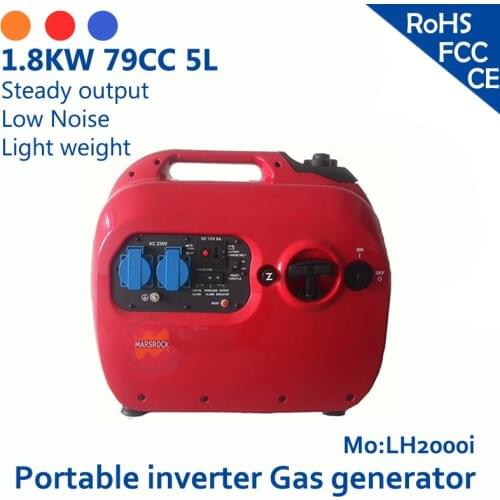 2KW 79cc 5L 120V/230V large capacity Steady output Low Noise Light weight easy operation samll portable inverter gas generator