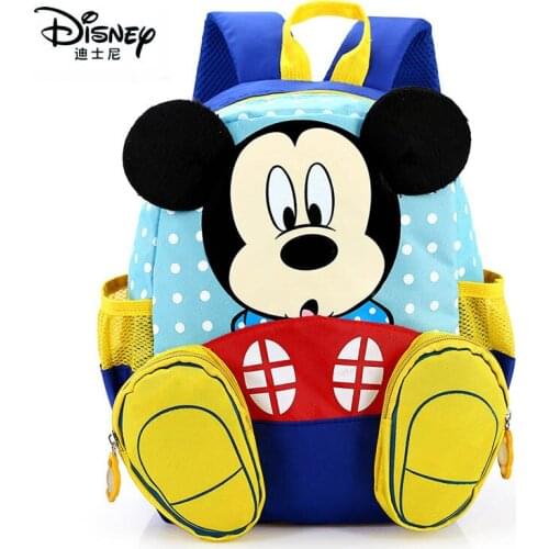 Disney Mickey Mouse Backpack Cute Cartoon Minnie Mouse Shoulder Bag New Fashion Handbag Children Student Schoolbag