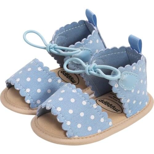 2021 New Style Baby Girls Sandals Cute Lace Up Mary Jane Flats Summer Cute Sandals 0-18M