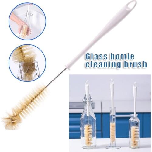 Long Handle Pig Hair Cleaning Brush Small Bottle Mouth Cleaning Brush Cleaning Tool For Wine Bottle/glass Bottle Товары Для Кухн
