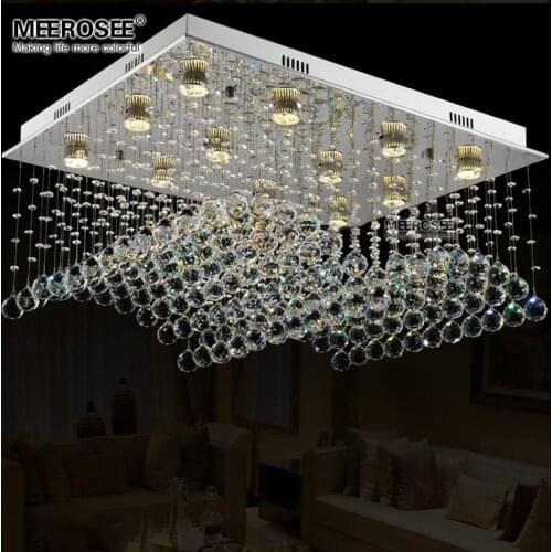 Modern Crystal Ceiling Light Rectangle Crystal Lamp for foyer Dining room Crystal Drop Lighting top quality 100% guarantee