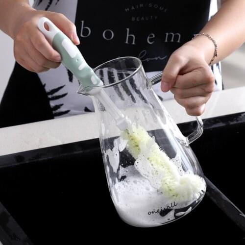 Kitchen special tools, multi-purpose cleaning brush suitable for cups and milk bottles, can be retractable freely