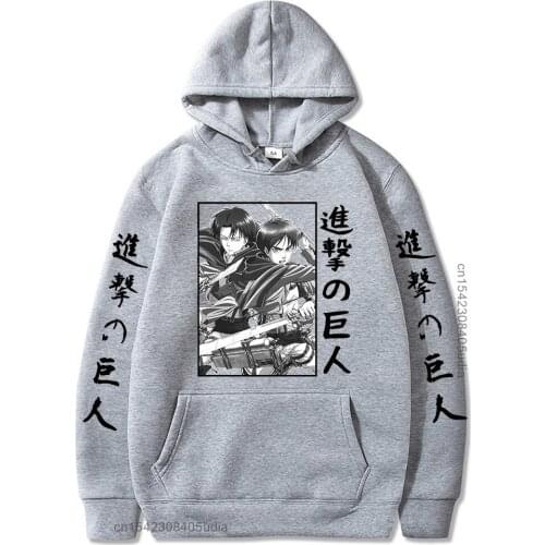 Japanese Anime Funny Attack On Titan Hoodies Winter Japan Camisas Streetwear Streetwear For Women/Men Clothes