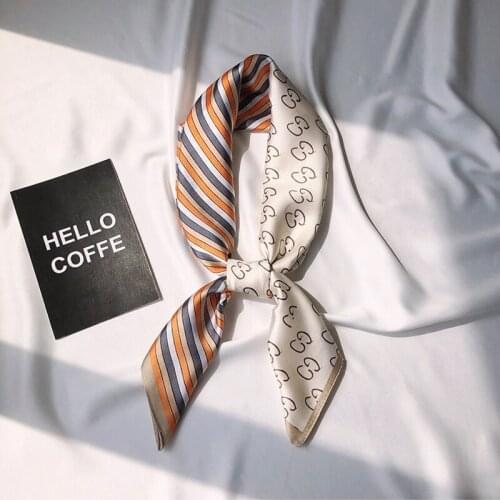 Yishine 2021 Newest Stripes and Letters Pirnting Multi Use Luxury Women Scarf Square Hajib