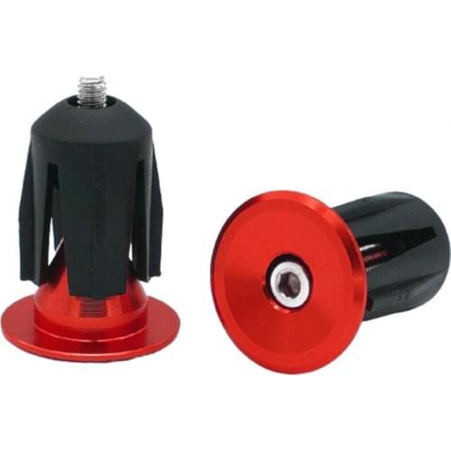 2Pcs Cycling Bicycle Bar End Caps Aluminum Alloy Lightweight Rust-Proof Wear-resistant Handlebar End Plugs for Road Bike