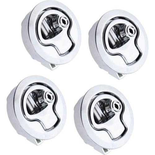 4pcs RV Boat 316 Stainless Steel 2 inch/50mm Flush Door Pull Hatch Slam Latch, Marine Deck Cabin Hardware, Silver