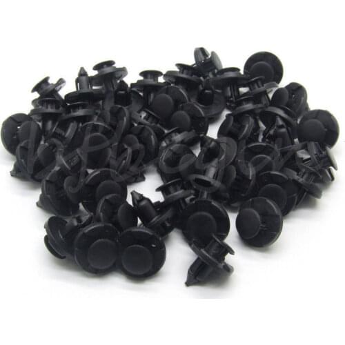 50pcs 8mm Car Plastic Rivets Fastener Bumper Push Clip Fit For