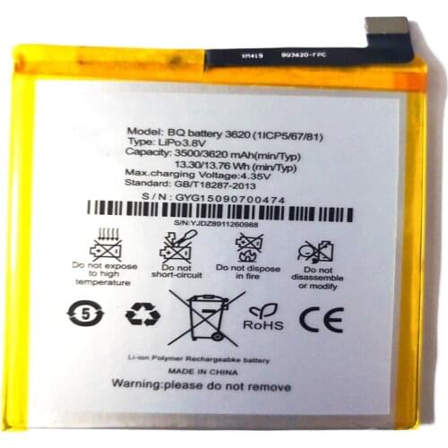 For BQ Aquaris M5.5 Battery 3620mAh Batterie Bateria High Quality with Repair Tools