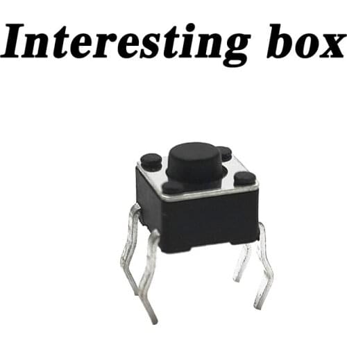 Free shipping TS-C016 touch switch 4.5*4.5*3.8 pin copper pin straight button DIY handmade accessories