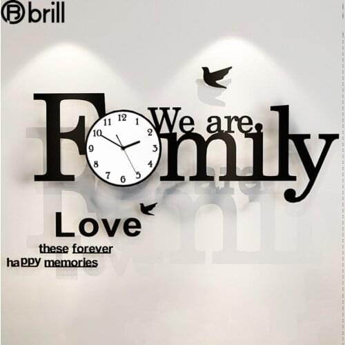 Creative Nordic 3d Large Wall Clock Acrylic Living Room Photo Frame Watch Modern Silent Housewarming Decoration Reloj De Pared