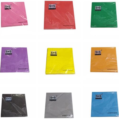 20pcs/lot Paper Napkins Simple Soild Coffee Lightblue Green Purple Disposable Napkins Wedding Birthday Party Supply Decoration