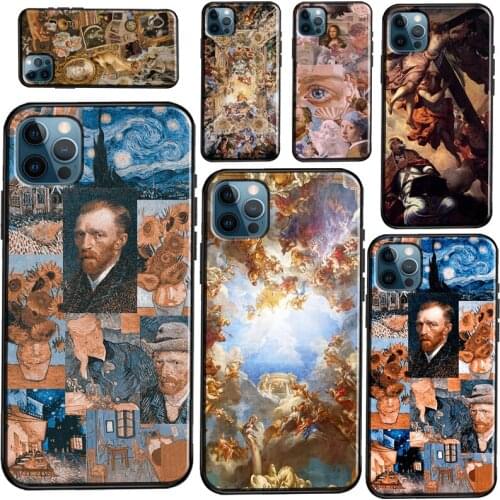 Renaissance Famous painting Collage Silicone Case For iPhone 12 11 Pro Max 7 8 Plus SE 2020 12 Mini X XR XS Max Back Cover