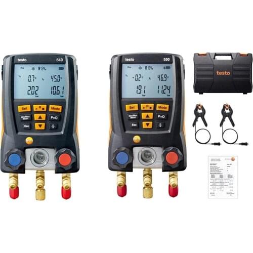 Digital Manifold Gauge Testo 549/550 Refrigeration Air Pressure Gauge for Refrigerant Manifold Gauge Set
