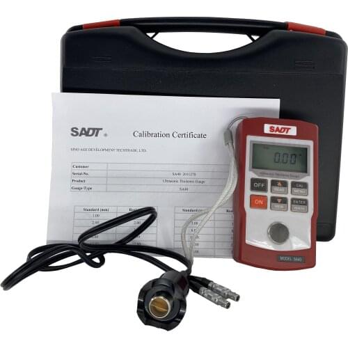 SADT SA40 Portable Digital Ultrasonic Metal Thickness Gauge of Wall Thickness Meter Tester Velocity Measurement