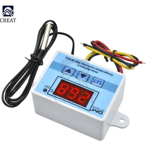 W3002 12V/24V/110V 220V LED Digital Temperature Controller Thermostat Thermoregulator Sensor Meter Fridge Water Heating Cooling