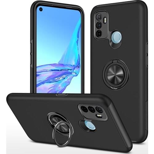 For OPPO A53 A15 A12 A5S A72 A92 A94 A54 OPPO F19 Pro Reno5 Reno 5F Lite Case Shockproof Armor Ring Stand Cover Phone Covers