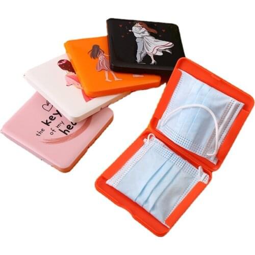 1Pcs Double Layer Mask Storage Box Student Adult Portable Dustproof Waterproof Case Reusable Outdoor Travel Organizer Folder