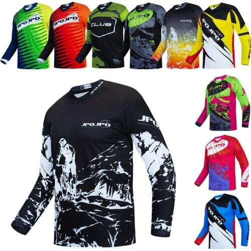 Mountain Bike Motocross Cycling Jersey 2021 MTB Offroad Long Sleeve Shirt Downhill Clothing Breathable Mens Shirt