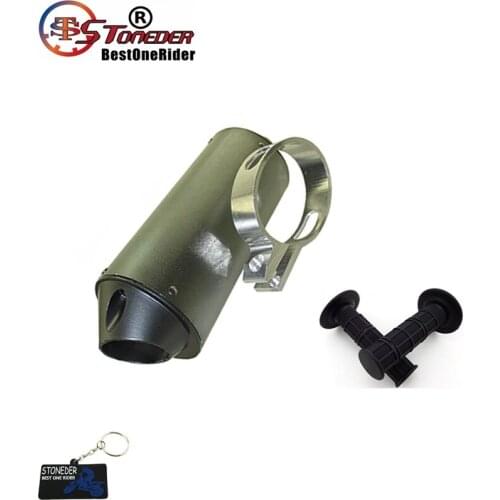 38mm Exhaust Muffler Throttle Handle Grips For Chinese 125cc 140cc 150cc 160cc XR50 CRF50 SSR TTR Pit Dirt Bike Motocross