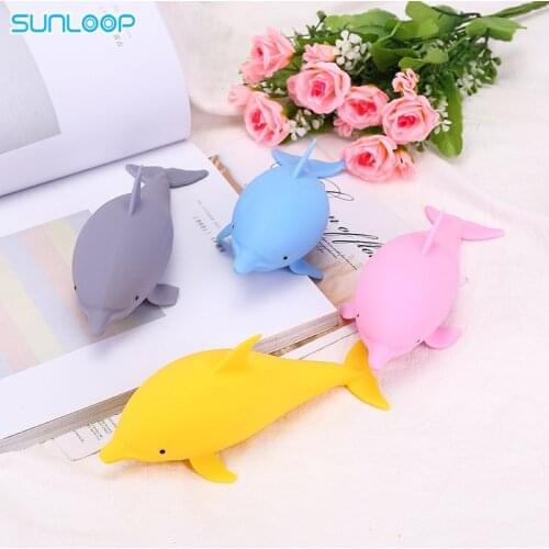 New Soft Powder antistress stress ball Squishy Children Dolphin Fidget Sensory Toys for Adhd Autism Kids Gift Ffor Boy / Girl