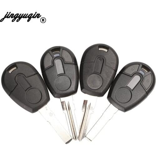 Jingyuqin 2 Buttons Remote Car Key Shell For Fiat Positron Transponder Key Cover Blank Case Replacement