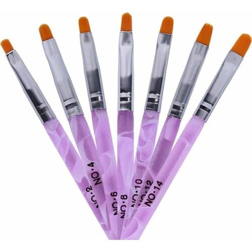Nail Art Brush Pens Nail Brushes UV Gel Nail Polish Painting Drawing Brushes set Manicure Tools Set Kit 7pcs/lot