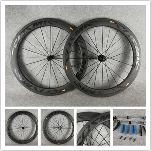 60mm Cosmic 3K Matte R13 Hubs Clincher 23mm width bicycle carbon wheelset can be XDB ship