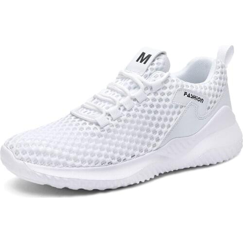 Summer Shoes Men Sneakers Fashionable Breathable Men Casual Shoes Hollow Mesh White Black Male Footwear Sports Tenis Trainers