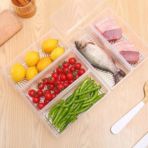 Kitchen Storage Shelf Refrigerator Storage Box Refrigerators Drawer Shelf Plate Vegetable Fruit Organizer Box rangement-30