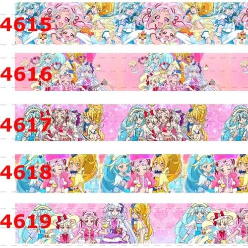 10yards - Different sizes Japanese girl cartoon printed Grosgrain ribbon -Cute girl ribbon
