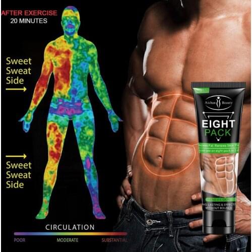 Mens and womens abdominal muscle cream body shaping cream fat burning belly firming sports fitness