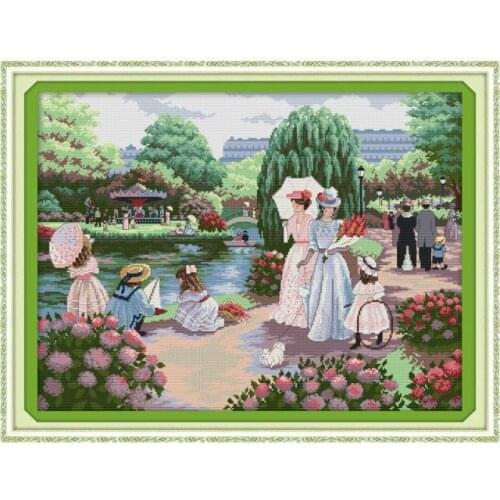 Outing cross stitch kit 14ct 11ct count printed canvas stitching embroidery DIY handmade needlework